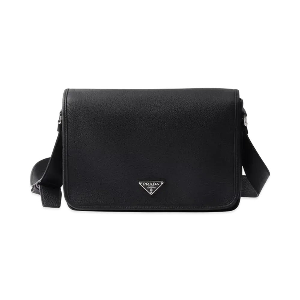 PRADA Leather Shoulder Bag "Black"