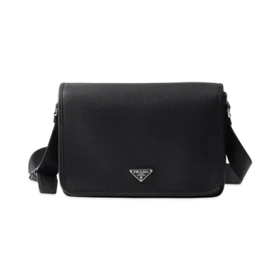 PRADA Leather Shoulder Bag "Black"