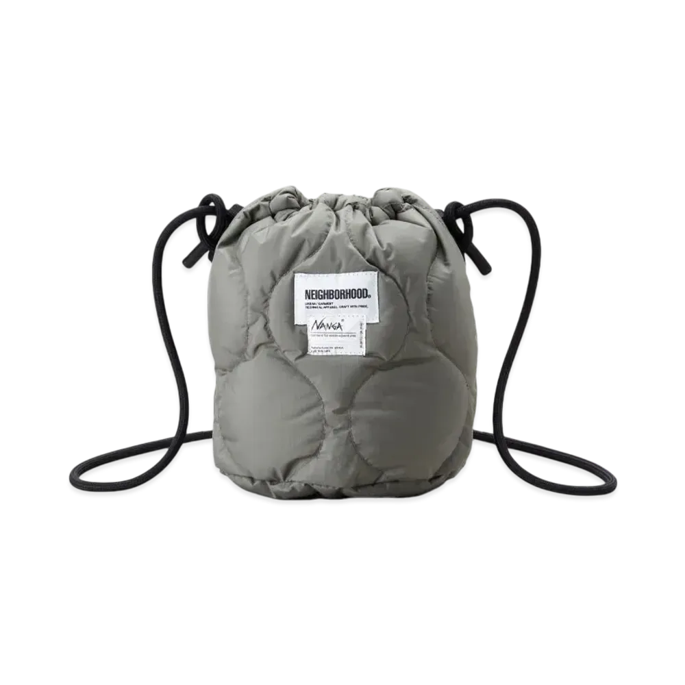 NEIGHBORHOOD x NANGA Down Drawstring Bag "Olive Drab"