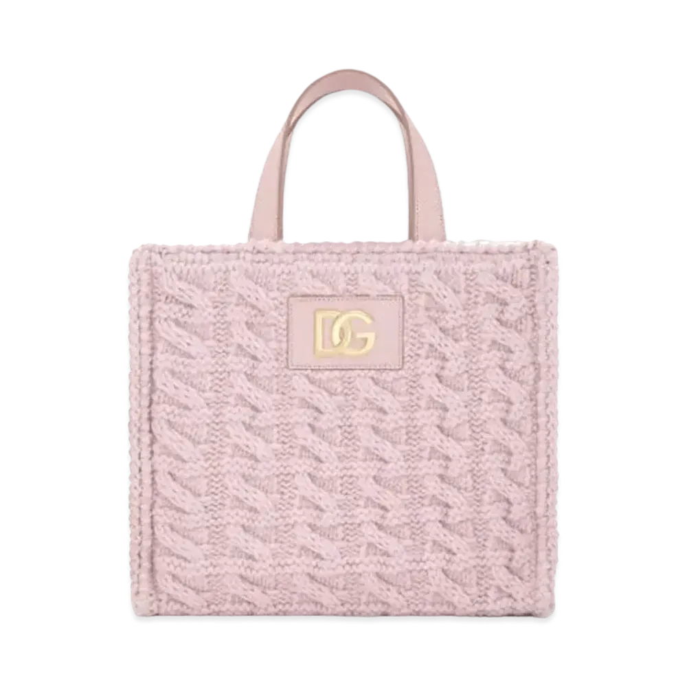 Dolce&Gabbana Beatrice Shopping Bag Small Knit "Pink"