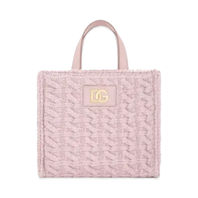 Dolce&Gabbana Beatrice Shopping Bag Small Knit "Pink"
