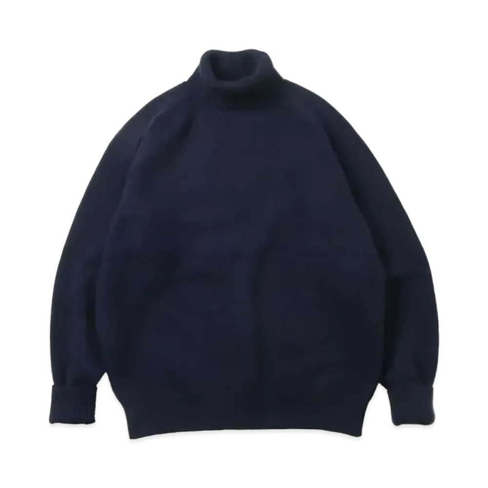 A.PRESSE Turtleneck Sweater "Navy"