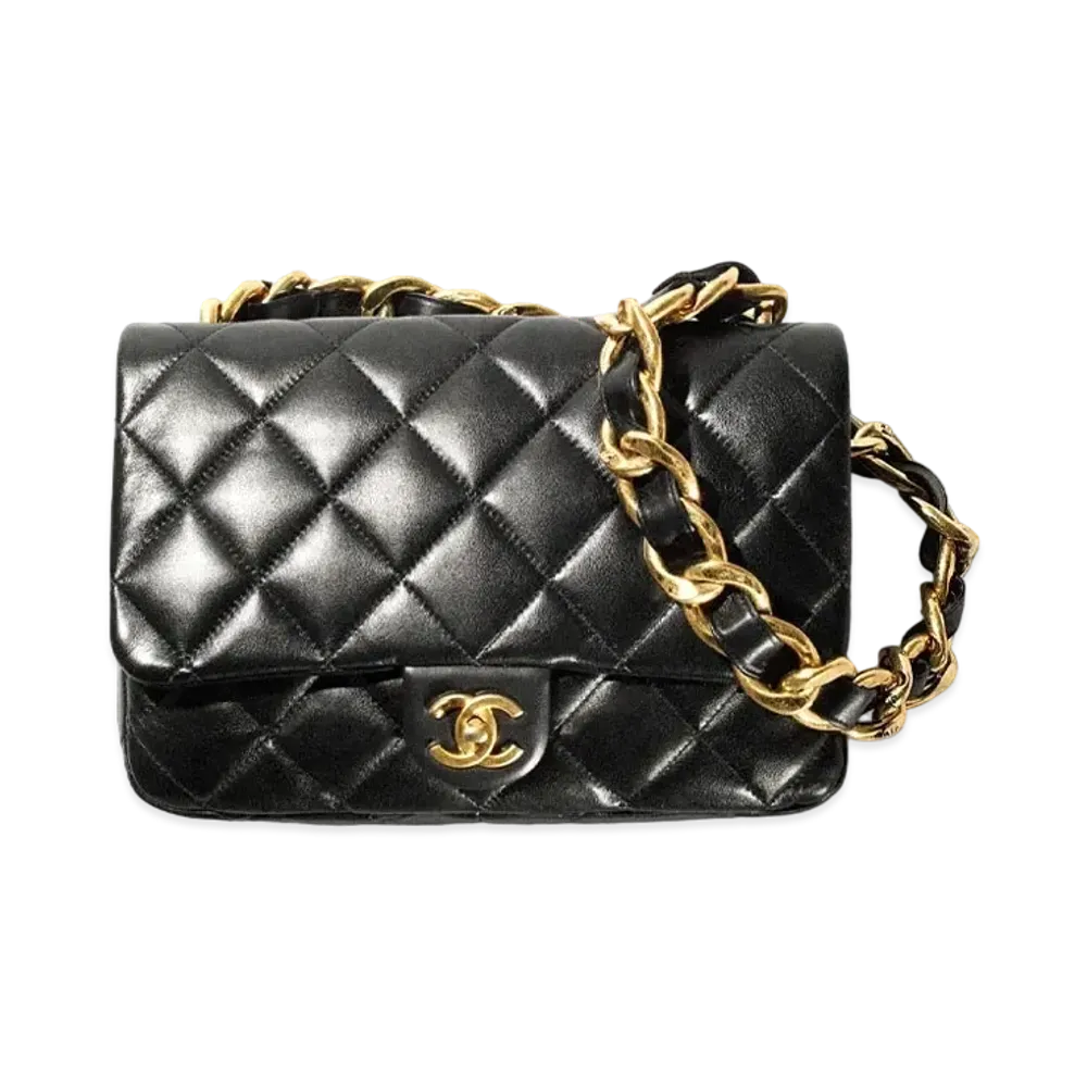 CHANEL Large Flap Bag Lambskin "Black"