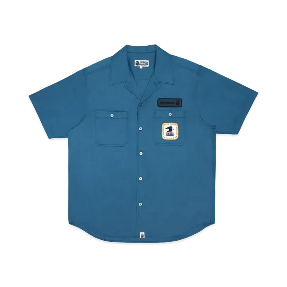 A BATHING APE × USPS Shirt "Navy"