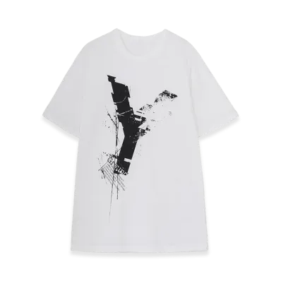 Ground Y Cotton Jersey Logo Graphic T-Shirt "White"