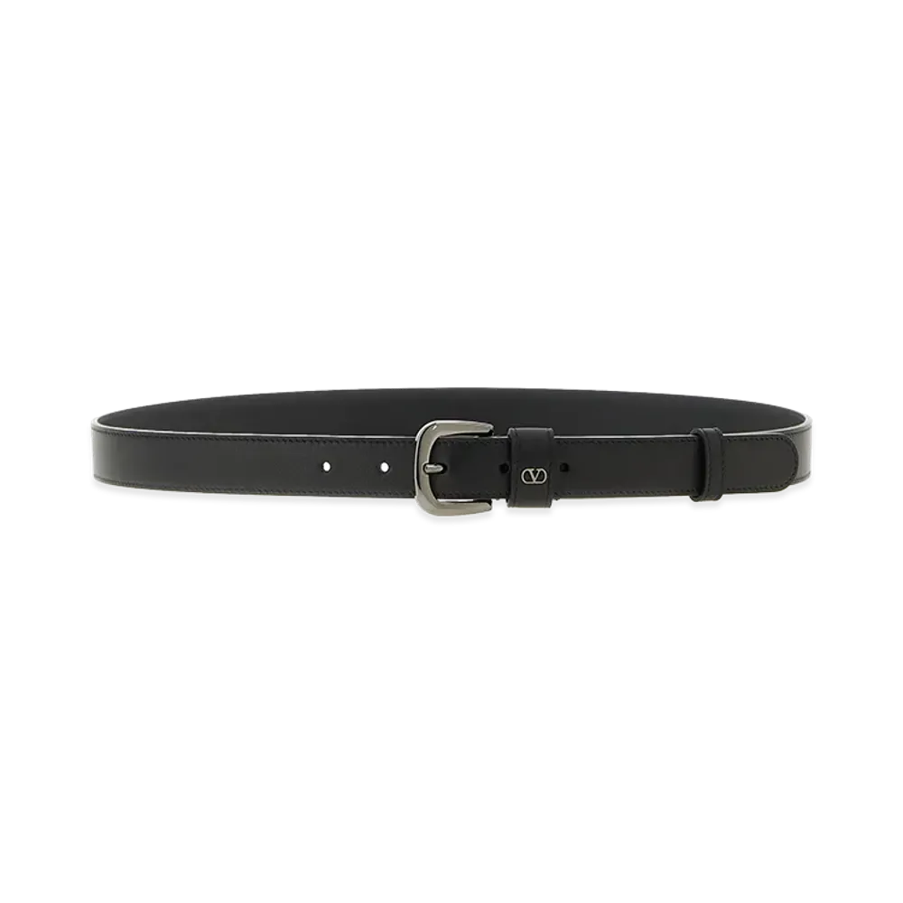 Valentino Garavani Vlogo Signature Belt "Black"