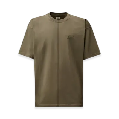 C.P. Company 24/1 Jersey Short Sleeve Printed Logo T-Shirt "Gunmetal Grey"