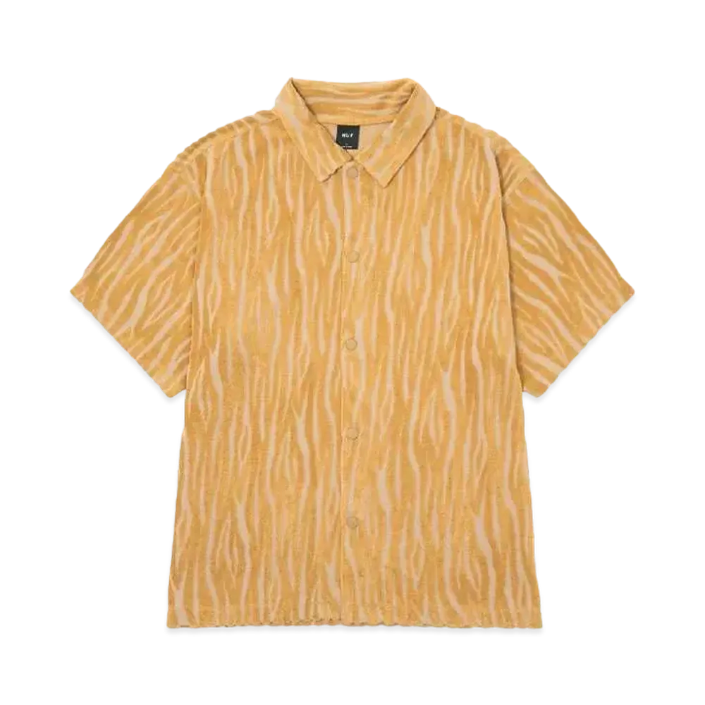 HUF Summer 24 Pile Tiger Shirt "Tangerine"