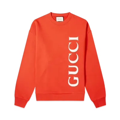 GUCCI Large Logo Crewneck Sweatshirt "Brick"