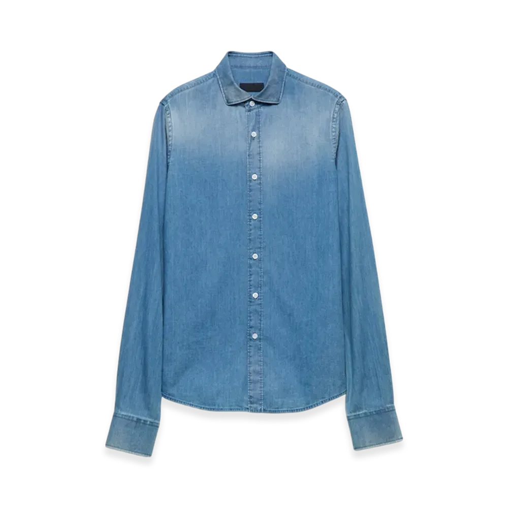 PRADA Lightweight Denim Shirt "Light Blue"