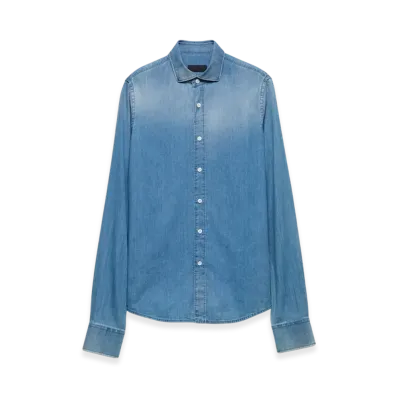 PRADA Lightweight Denim Shirt "Light Blue"