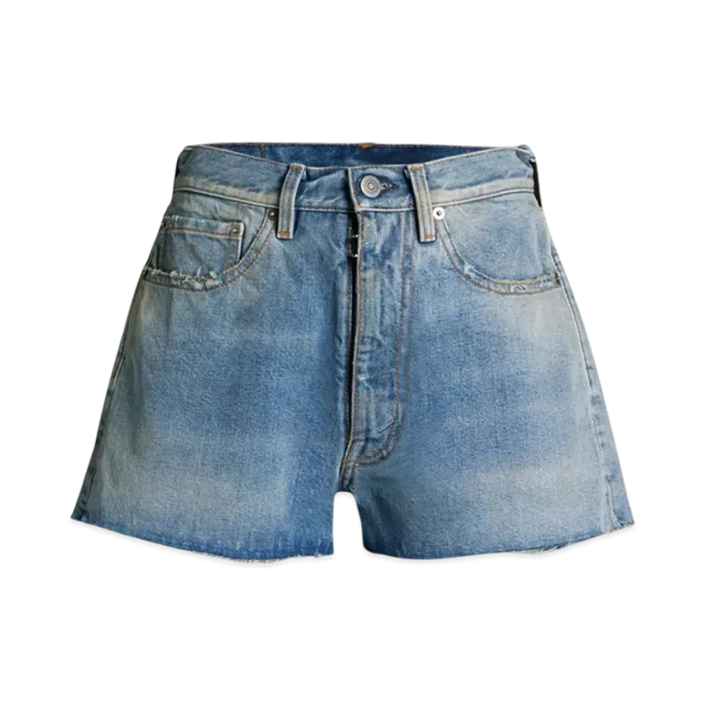 Maison Margiela Women's Distressed Denim Shorts "Light Classic Wash"