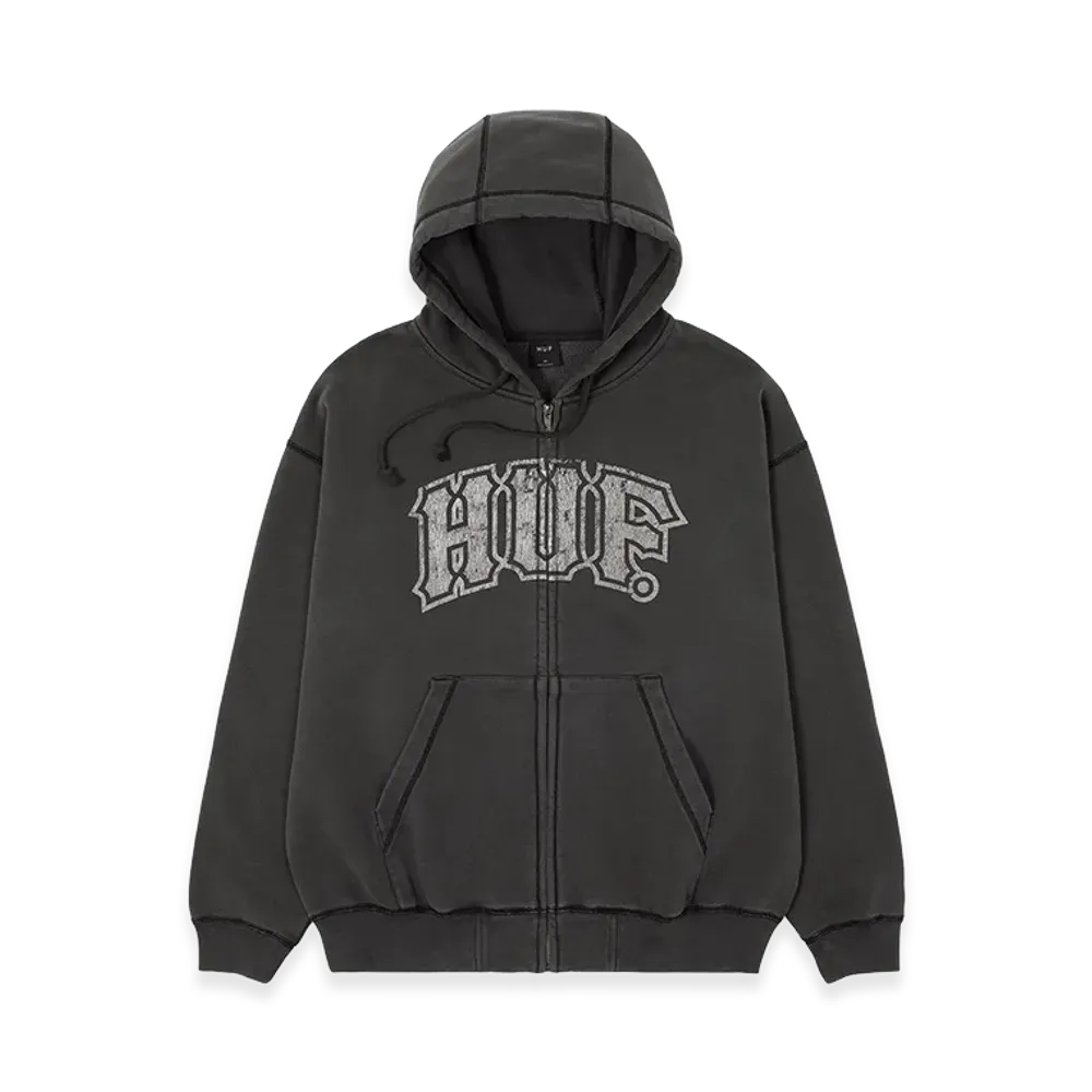 HUF Classic Arch Full Zip Hoodie "Black"