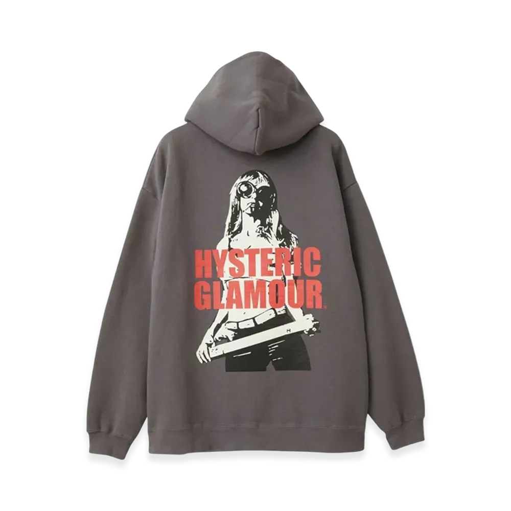 HYSTERIC GLAMOUR Light My Fire Oversized Hoodie "Charcoal Gray"