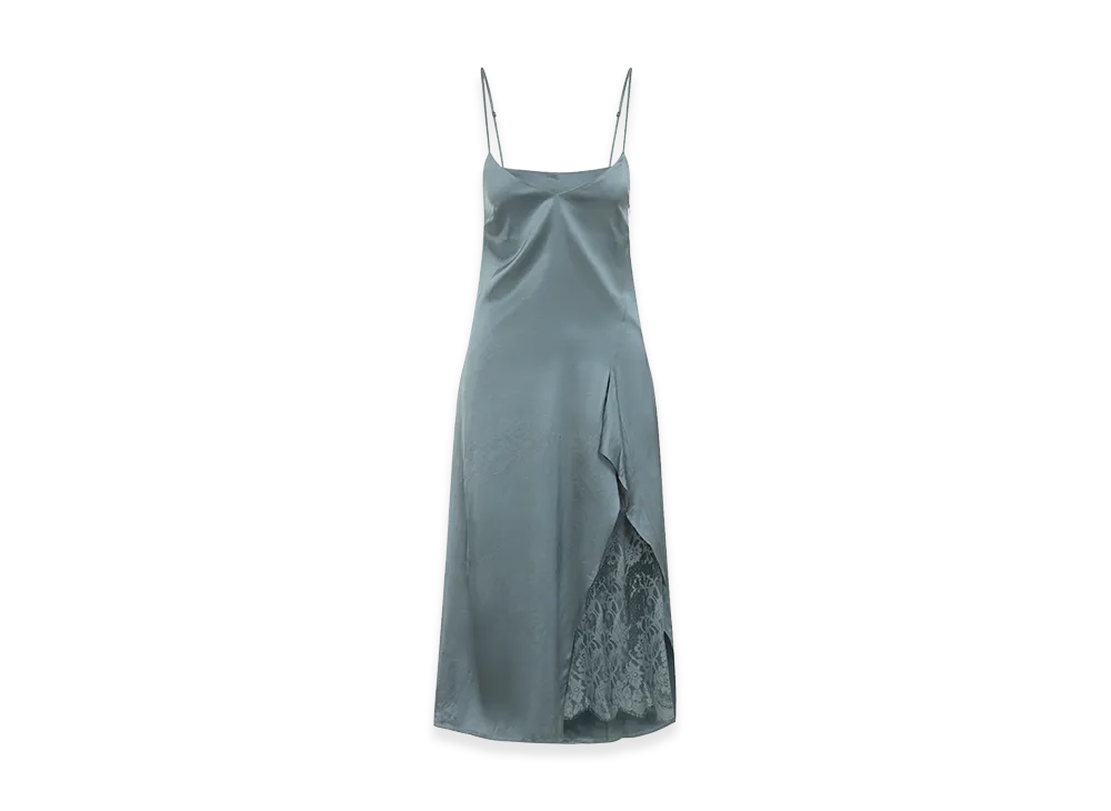 Acne Studios Women's Viscose Midi Dress "Sage Green"