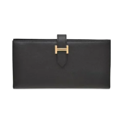 Hermes Bearn Soufflet Madame "Noir/Gold"