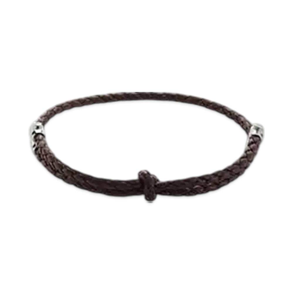 Bottega Veneta Leather Bracelet "Fondente"