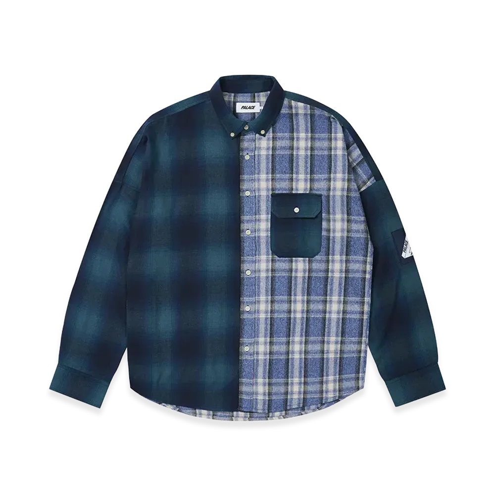 PALACE Patchy Flannel Shirt "Blue"