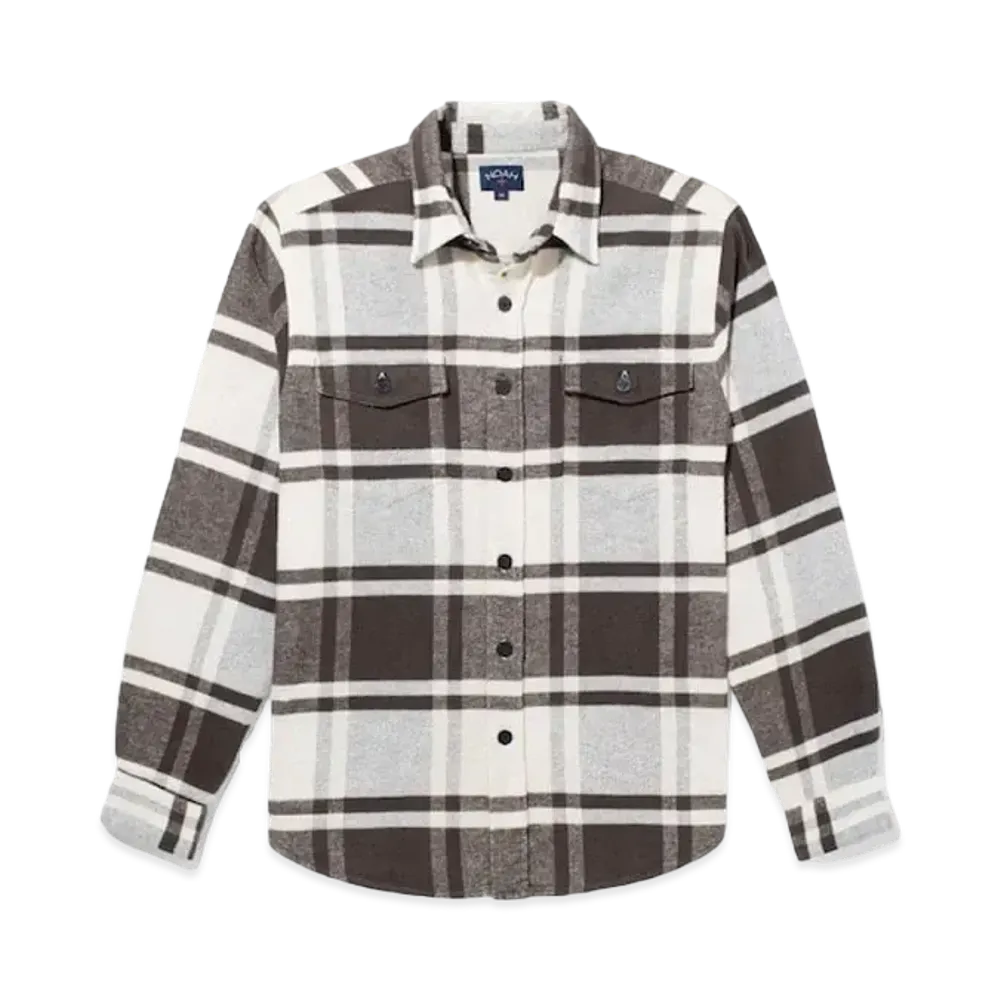 Noah Heavyweight Flannel "Cream/Brown"