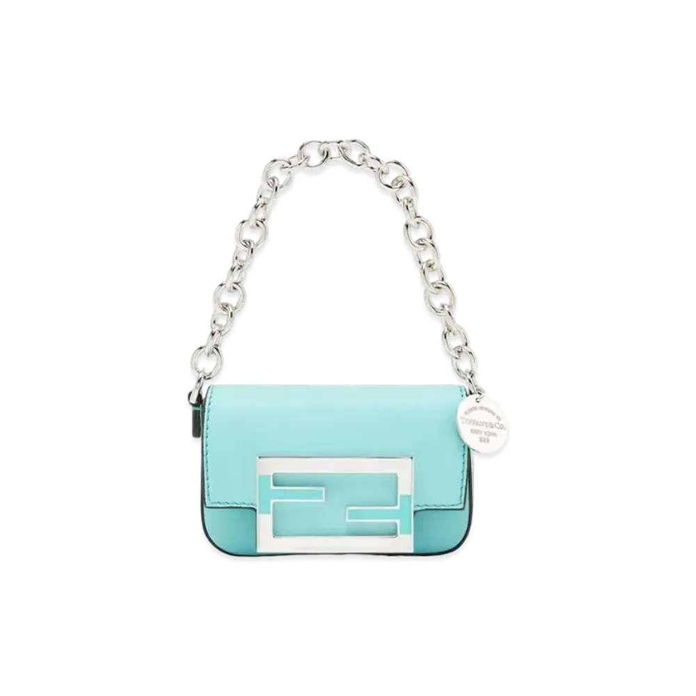 Tiffany & Co. x FENDI Nano Baguette Charm Tiffany Blue Leather "Light Blue"