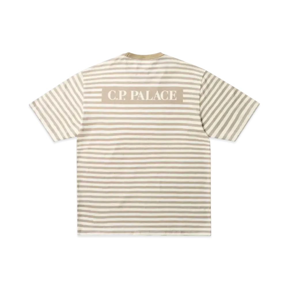 PALACE x C.P. Company Stripe T Shirt "Stone"
