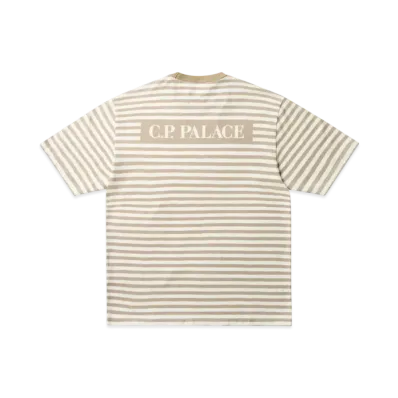 PALACE x C.P. Company Stripe T Shirt "Stone"