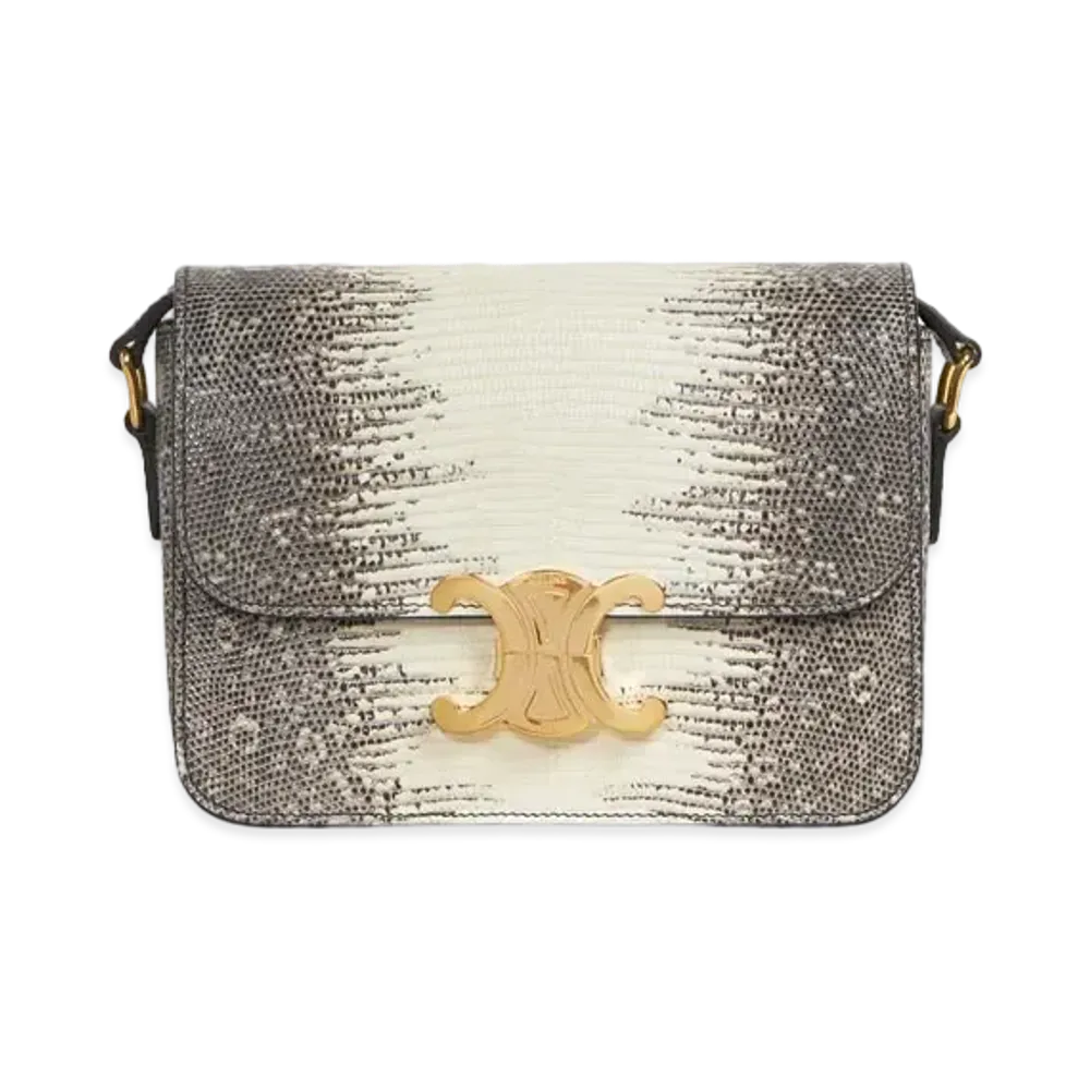 CELINE Teen Triomphe Bag in Lizard "Natural"