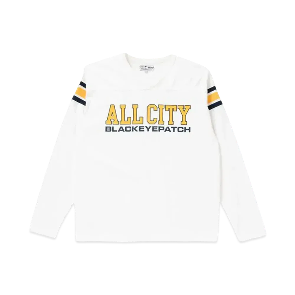 BlackEyePatch ALL CITY FOOTBALL HEAVY-WEIGHT TEE "White"