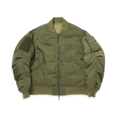 DAIWA PIER39 Women's Tech Reversible MA-1 Down Jacket "Dark Olive/Light Olive"