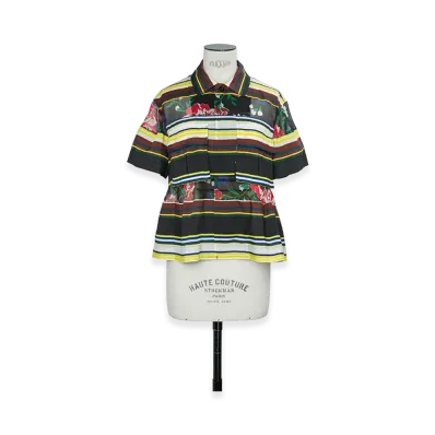 sacai Women's Pattern Mix Shirt "Black Multi"