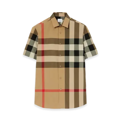 Burberry Checked Cotton Shirt "Archive Beige"