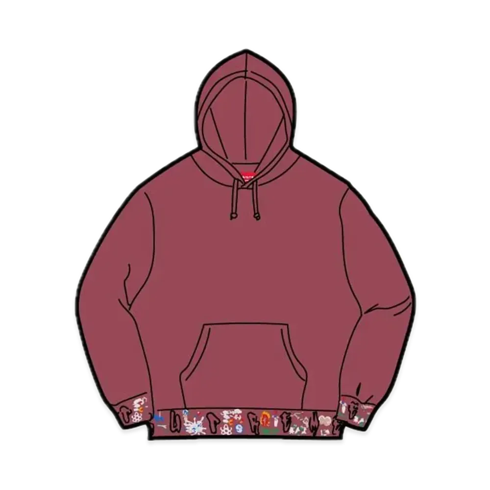 Supreme AOI Icons Hooded Sweatshirt "Plum"