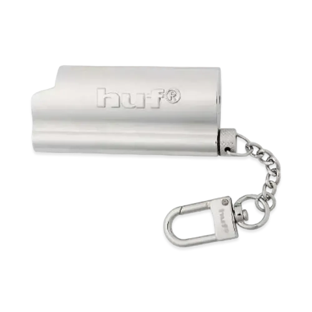 HUF Burner Lighter Sleeve Keychain "Silver"