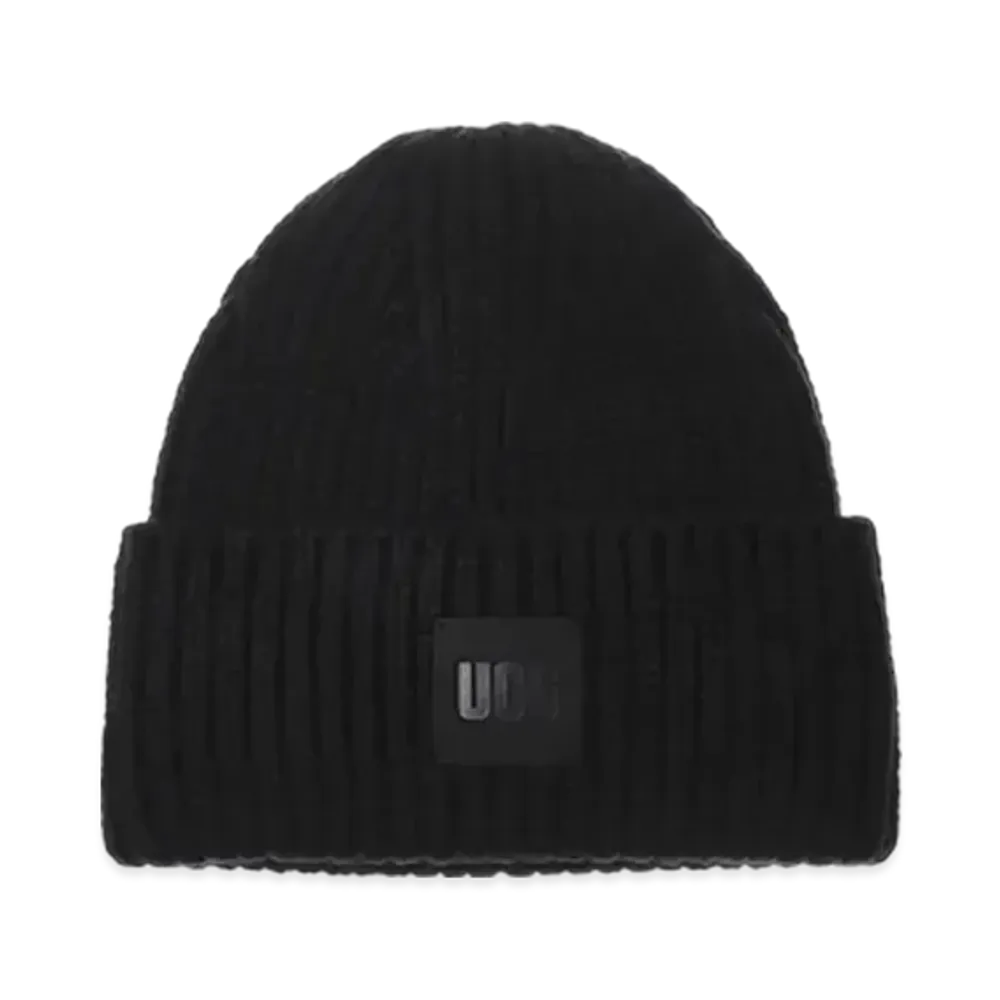 UGG Hat Chunky Rib Beanie "Black"