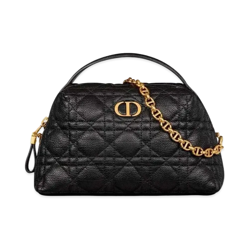Dior Caro D-Cosy Mini Bag Supple Cannage Calfskin "Black"
