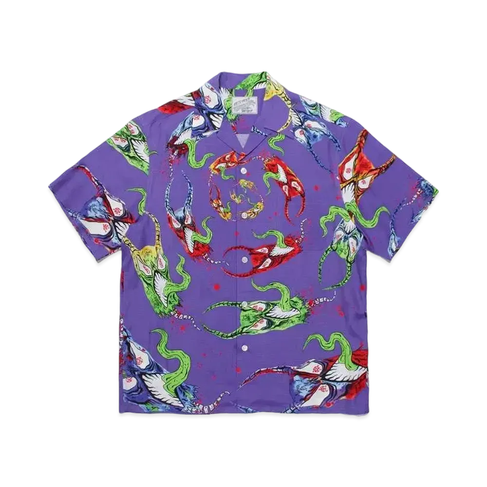 WACKO MARIA NECKFACE / HAWAIIAN SHIRT "Purple"