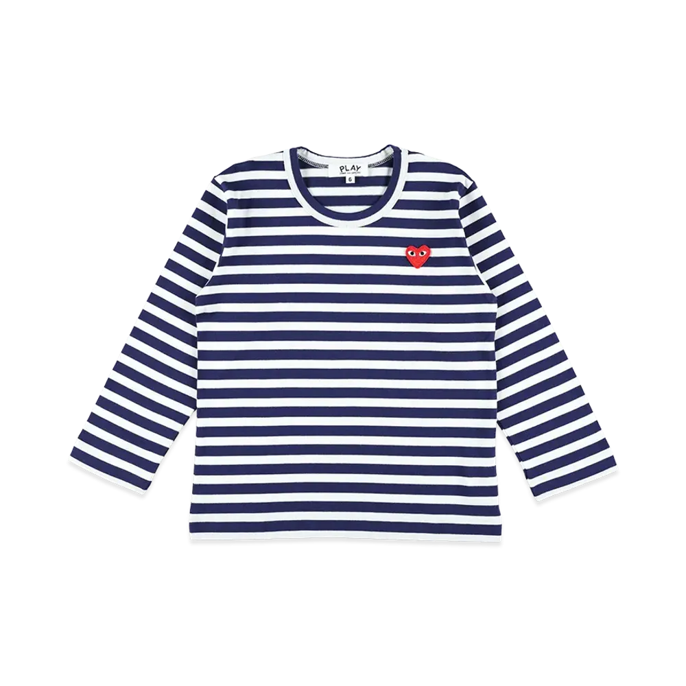 PLAY COMME des GARCONS Kids Long Sleeve T-Shirts "Blue"