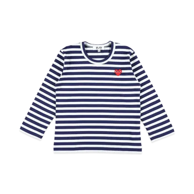 PLAY COMME des GARCONS Kids Long Sleeve T-Shirts "Blue"