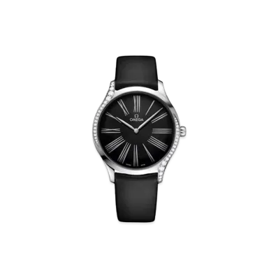 OMEGA De Ville Tresor Diamonds Fabric Strap 39MM "Stainless Steel/Black" 428.17.39.60.01.001