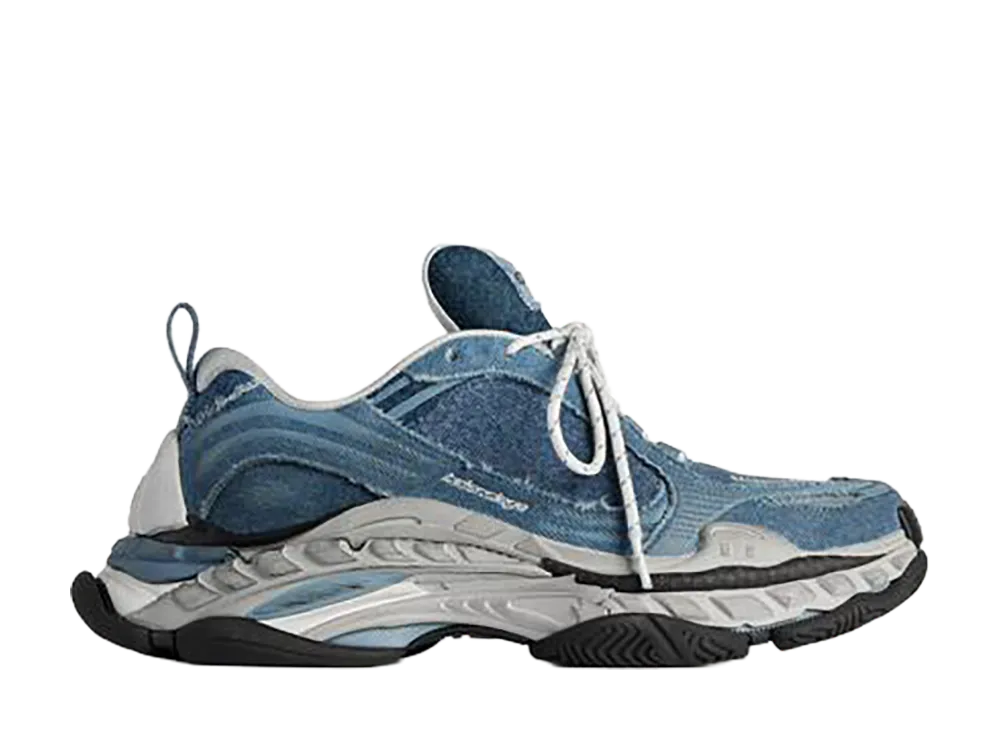 BALENCIAGA Women's Triple S.2 Denim Sneaker "Blue"