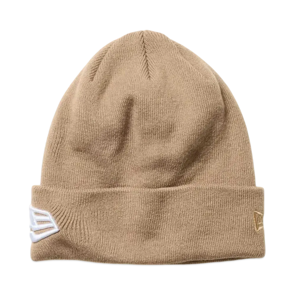 NEW ERA Basic Cuff Knit Flag Logo "Beige"