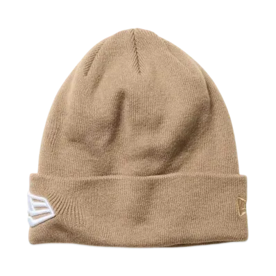 NEW ERA Basic Cuff Knit Flag Logo "Beige"