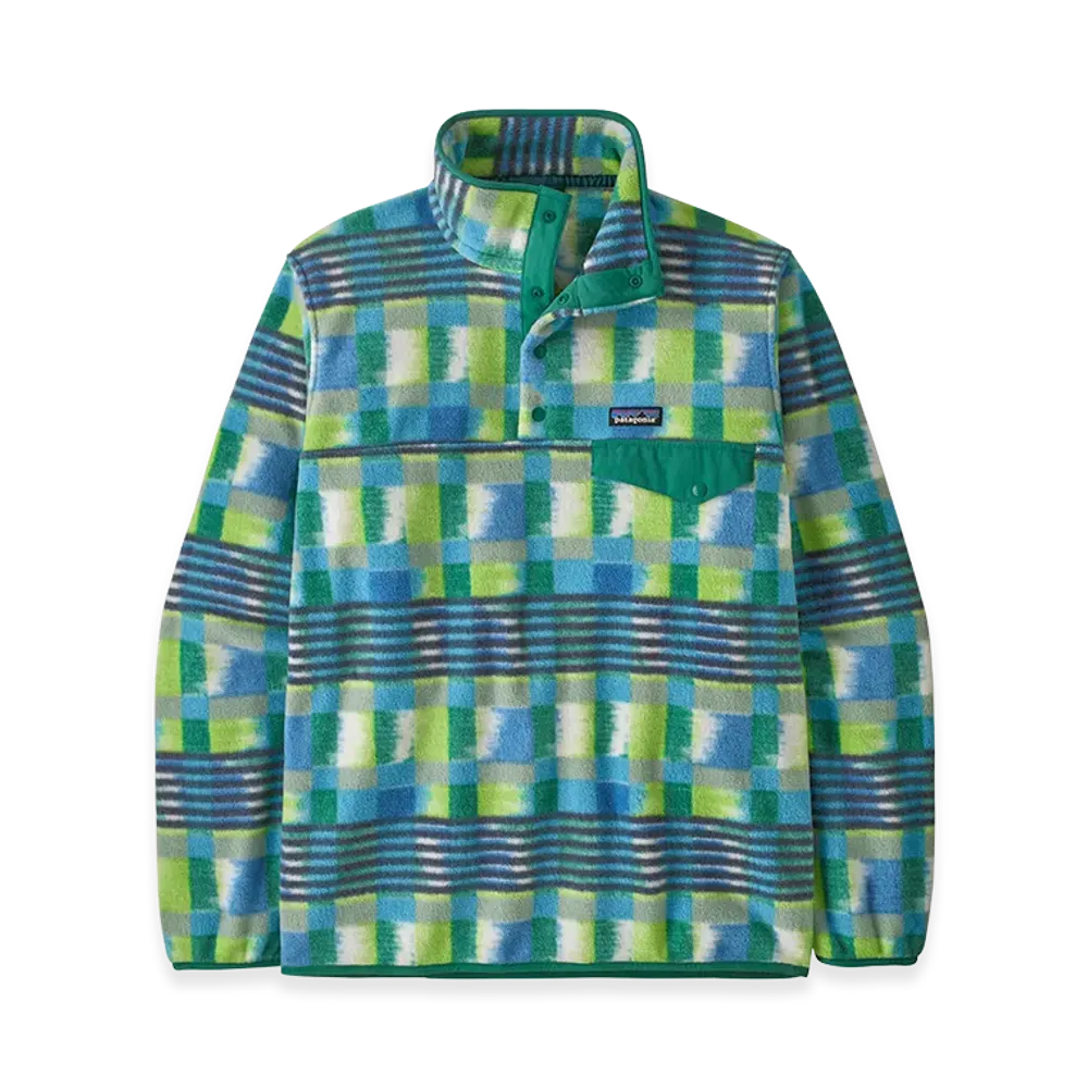 Patagonia Men's Lightweight Synchilla Snap-T Pullover "Painted Lines/Shore Blue"