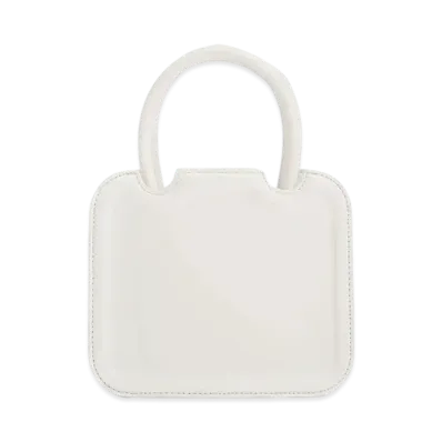 CHARLES & KEITH Perline Double-Handle Sculpture Tote Bag "White"