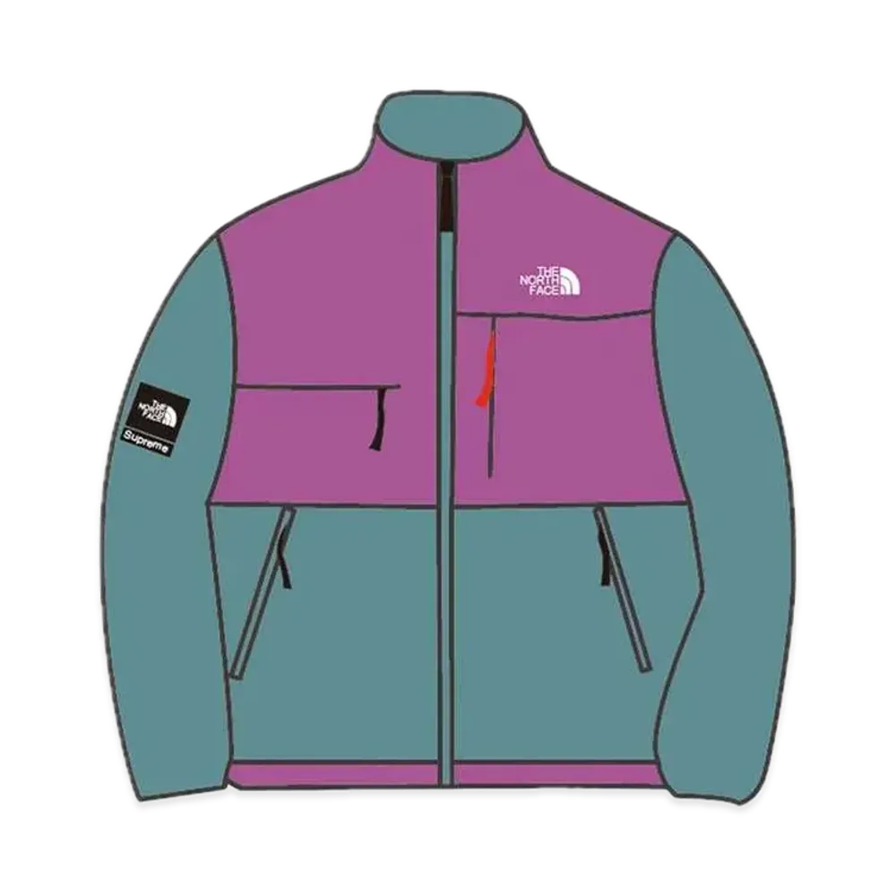 Supreme x The North Face Denali Jacket 2008 "Green Purple"