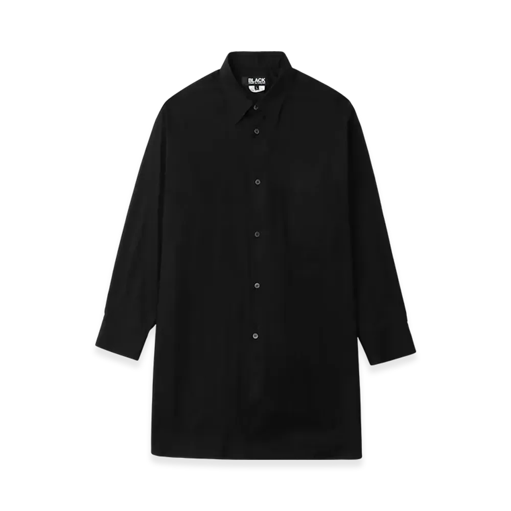 BLACK COMME des GARCONS Satin Panel Shirt "Black"