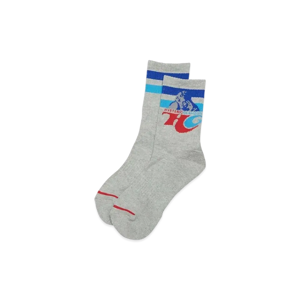 HYSTERIC GLAMOUR Hg Drink Sports Socks "Gray"