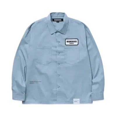 NEIGHBORHOOD Classic Work Shirt LS-2 "Blue Gray"