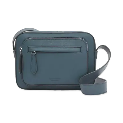 Burberry Grainy Leather Cross Body Bag "Ash Blue"
