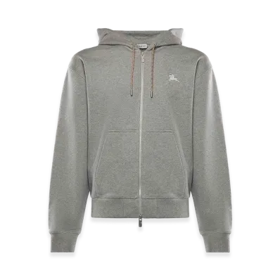 Burberry "Check" Zipper Sweatshirt "Gray"